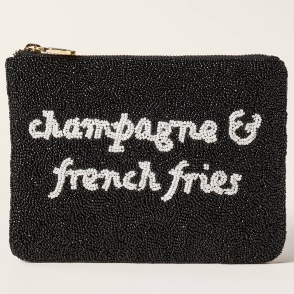 Kate Spade NY X Target Champagne & French Fries Beaded Clutch Bag